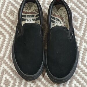 Vans Slip Ons Suede Black Men’s Size 8.5